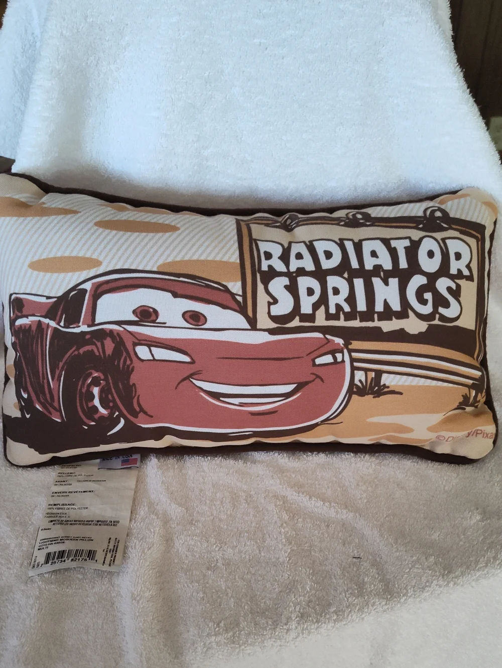 Disney Radiator Springs Lightning McQueen Pillow